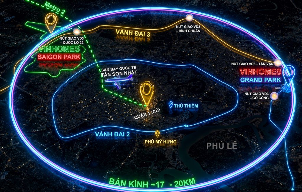 Vị trí Vinhomes Saigon Park Hóc Môn